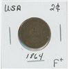 Image 1 : 1864 USA 2 Cent Coin Fine