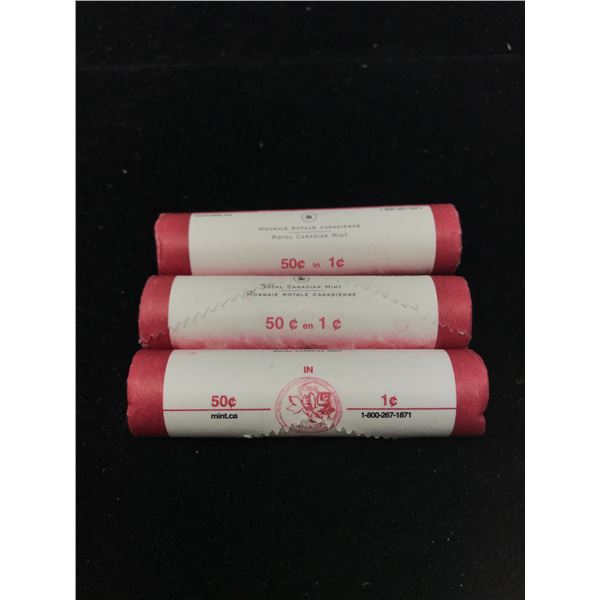 3 Rolls Uncirculated Penny 2005 and 2006