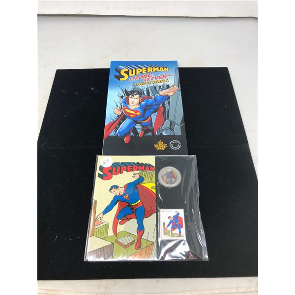 Superman Coin, Stamp, Book Set
