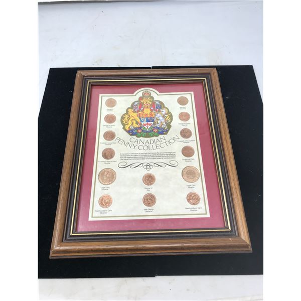 Canadian Penny Collection Framed