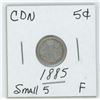 Image 1 : 1885 CDN 5 Cent Small 5