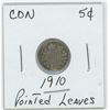 Image 1 : 1910 CDN 5 Cent Pointed Leaves
