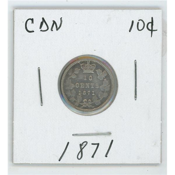 CDN 10 Cent 1871