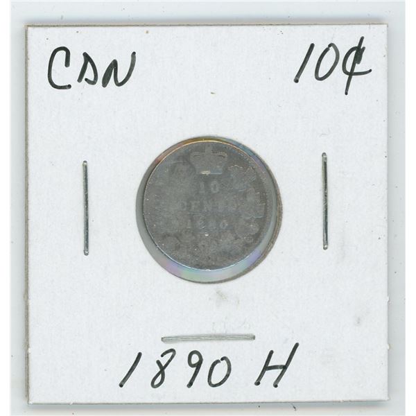 CDN 10 Cent 1890 H