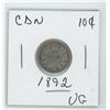 Image 1 : 1892 CDN 10 Cent