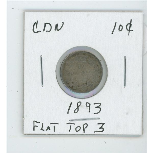 1893 CDN 10 Cent Flat Top 3