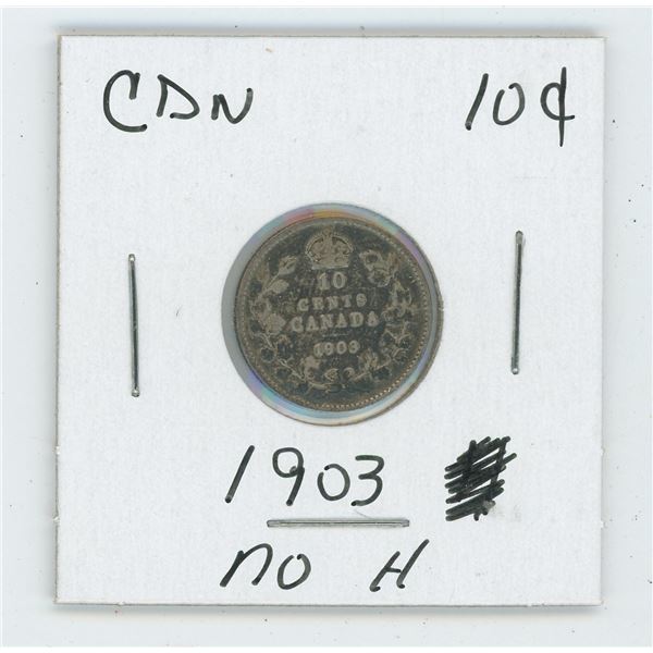 1903 CDN 10 Cent No "H"