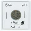 Image 1 : 1903 CDN 10 Cent No "H"