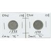 Image 1 : Set Of 2 CDN 10 Cents 1899 Large 9's, Small 9's