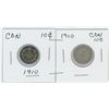Image 1 : Set Of 2 CDN 10 Cents 1910