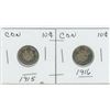 Image 1 : Set Of 2 CDN 10 Cents 1915,1916