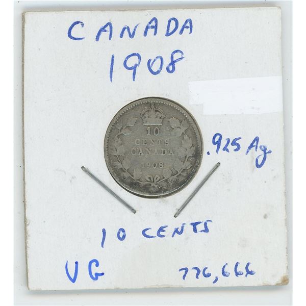 1908 CDN 10 Cents