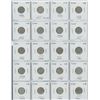 Image 1 : Sheet Of 20 Various Years 10 Cents ALL SILVER