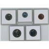 Image 2 : Set Of 5 1980 Gem UNC Coins Encased
