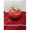 Image 1 : Apple Cookie Jar (Broken Handle Pieces Inside Jar)
