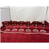 Image 1 : (6) Sherbet Ruby Glasses