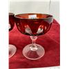 Image 2 : (6) Sherbet Ruby Glasses