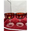 Image 4 : (6) Sherbet Ruby Glasses