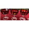 Image 5 : (6) Sherbet Ruby Glasses