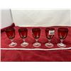 Image 1 : (5) Small Ruby Glasses