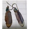 Image 4 : Vintage Frog Ear Rings - Feather Ear Rings