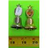 Image 1 : 2 Small Hoover Dam Bells 1 brass 1 silver