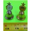 Image 3 : 2 Small Hoover Dam Bells 1 brass 1 silver