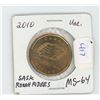 Image 1 : 2010 Sask Rough Riders MS-64 Canadian loonie - Beautiful Coin