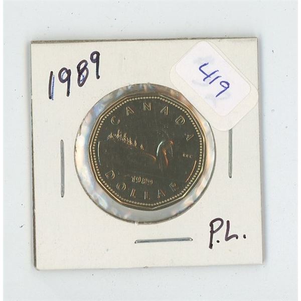1989 Canadian loonie - Proof Like Loon