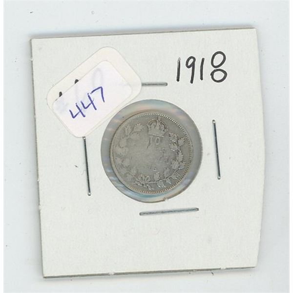 1 Canadian Silver 10 Cent Piece