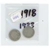 Image 1 : 2 Canadian Silver 10 Cent Pieces