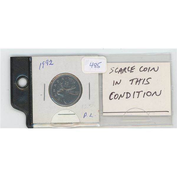 1 Canadian 25 cent piece