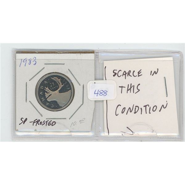 1 Canadian 25 cent piece