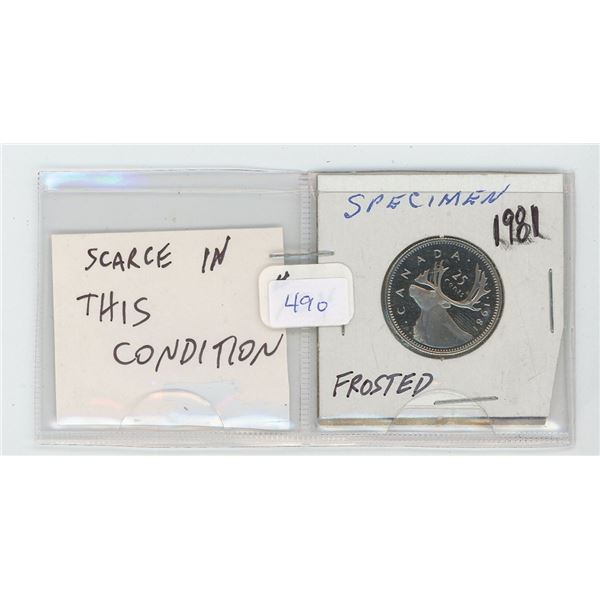 1 Canadian 25 cent piece