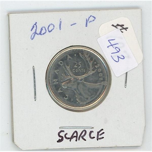 1 Canadian 25 cent piece