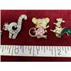 Image 5 : (6) Vintage Pins- Animals + Wishbone + Sailboat