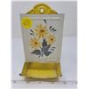 Image 1 : Yellow flowered matchbox holder