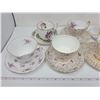 Image 4 : 7 sets of teacups & saucers,  2 are Royal Albert