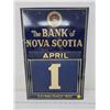 Image 1 : The BANK of NOVA SCOTIA wall calendar, complete with month/day carboard cards