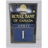 Image 1 : The ROYAL BANK OF CANADA wall calendar complete with month/day cardboar cards