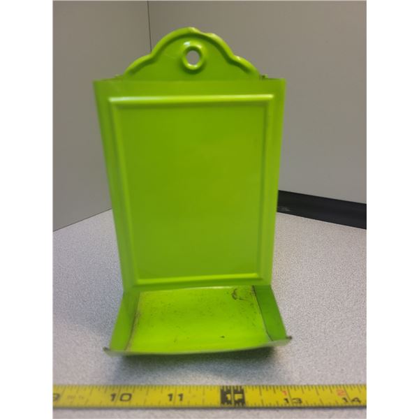 Matchbox holder unusual green color excellent condition