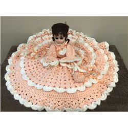 14" doll with hand crochet dress
