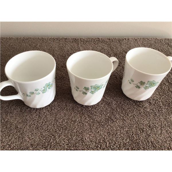 Lot of 3 Corelle mugs