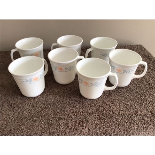 Lot of 7 Corning Ware mugs