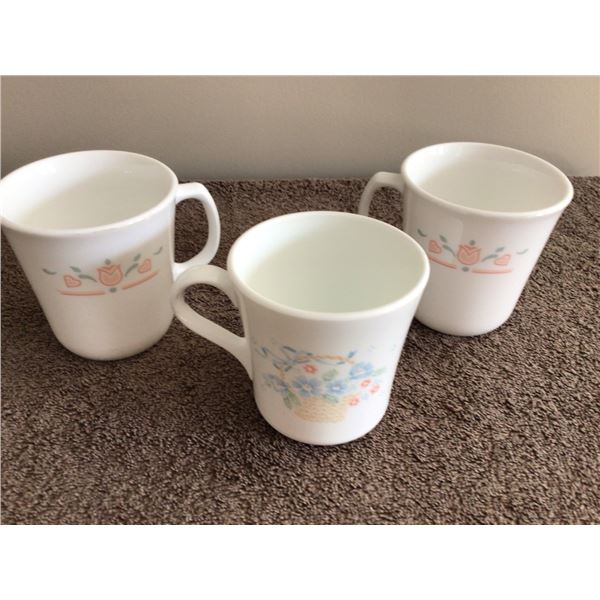 Lot of 3 Corning Ware mugs