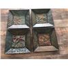 Image 1 : Set of 4 metal art pieces, 12"x12"