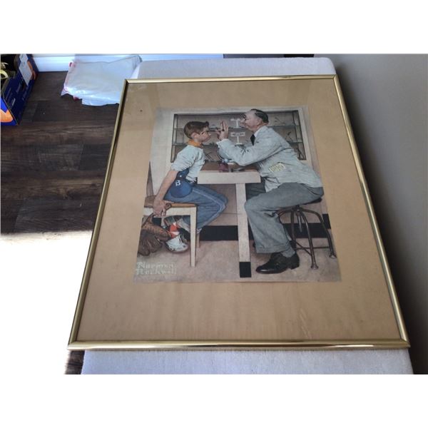 Normal Rockwell framed print, 16"x20"