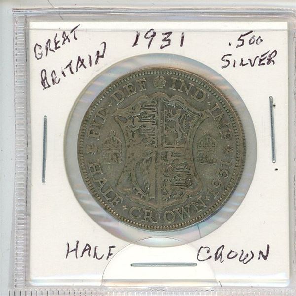 1931 Great Britain half crown .500 silver