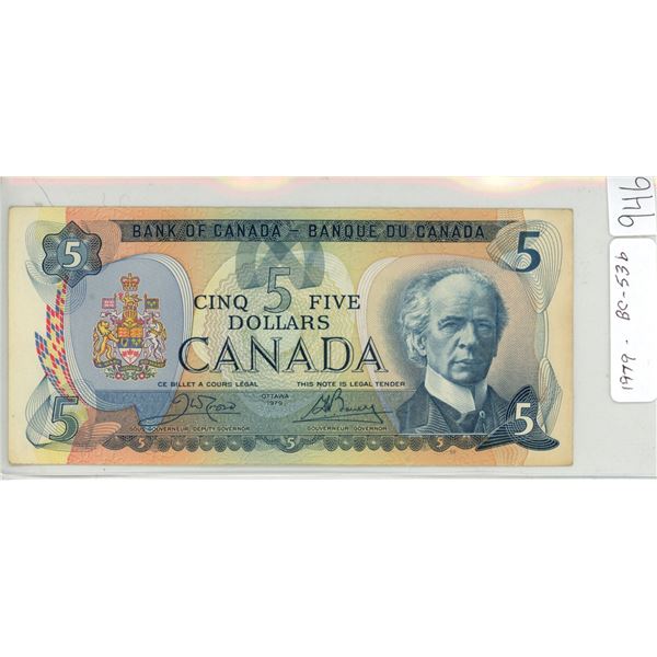 1979 Five dollar bill - BC-53b