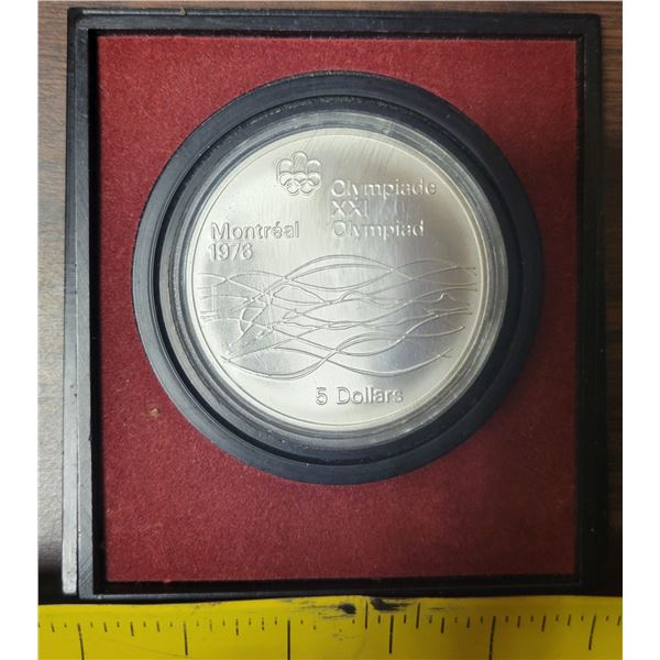 1975Montreal summer olympic games give dollar coin no. 20 - 92.5% silver